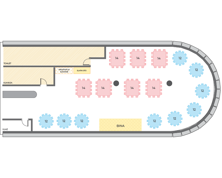 Sala za vencanja 206 mesta